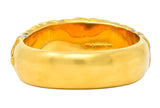Angela Cummings Mother of Pearl 18 Karat Gold Floral Bangle Bracelet - Wilson's Estate Jewelry