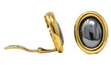 Angela Cummings Tiffany & Co. Hematite 18 Karat Gold Ear-Clips Earrings Wilson's Estate Jewelry
