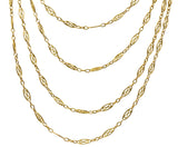 Antique Victorian 18 Karat Gold 67 Inch Watch Chain Necklace - Wilson's Estate Jewelry