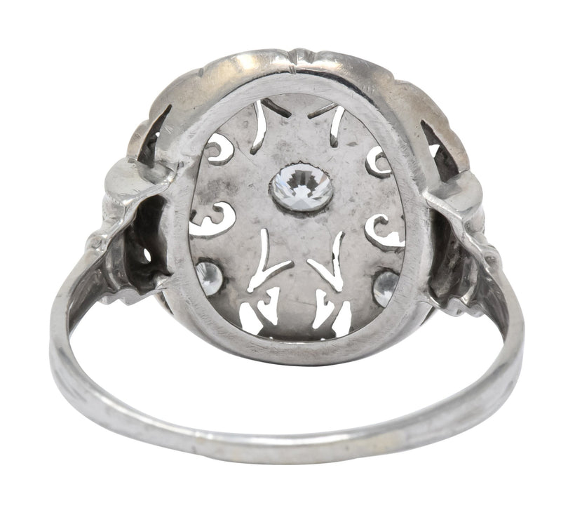 Art Deco 0.40 CTW Diamond Platinum 14 Karat White Gold Ring - Wilson's Estate Jewelry