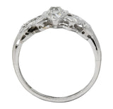 Art Deco 0.42 CTW Diamond Platinum Dinner Ring - Wilson's Estate Jewelry