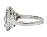 Art Deco 0.42 CTW Diamond Platinum Dinner Ring - Wilson's Estate Jewelry