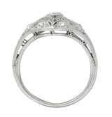 Art Deco 0.43 CTW Diamond Platinum Dinner Ring - Wilson's Estate Jewelry