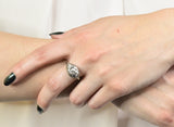 Art Deco 0.48 CTW Diamond 18 Karat White Gold Engagement Ring Wilson's Antique & Estate Jewelry