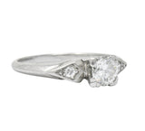 Pretty Art Deco 0.55 CTW Diamond Platinum Engagement Ring Wilson's Estate Jewelry