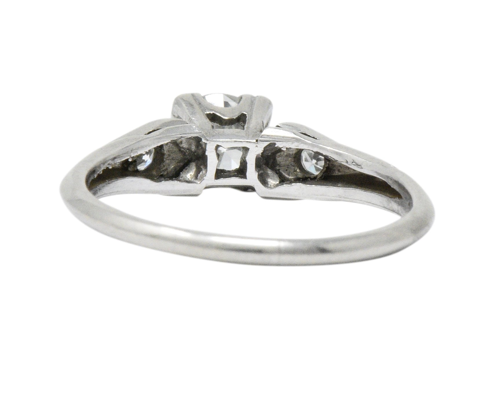 Pretty Art Deco 0.55 CTW Diamond Platinum Engagement Ring Wilson's Estate Jewelry
