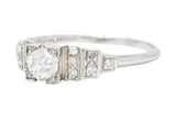 Art Deco 0.60 CTW Diamond Platinum Engagement Ring Circa 1930 - Wilson's Estate Jewelry