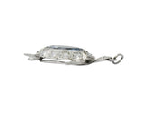 Art Deco 0.66 CTW Aquamarine Diamond Platinum Turtle Charm Wilson's Estate Jewelry