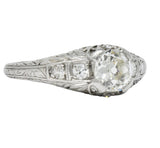 Art Deco 0.70 CTW Diamond Platinum Engagement Ring - Wilson's Estate Jewelry