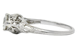 Art Deco 0.75 CTW Diamond Platinum Engagement Ring Wilson's Antique & Estate Jewelry
