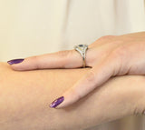 Art Deco 1.70 CTW Sapphire Diamond Platinum Ring Wilson's Estate Jewelry