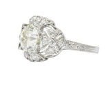 Art Deco 1.84 CTW Diamond Platinum Engagement Ring GIA Wilson's Estate Jewelry