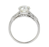 Art Deco 1.84 CTW Diamond Platinum Engagement Ring GIA - Wilson's Estate Jewelry