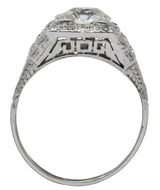 Art Deco 1.95 CTW Diamond Platinum Engagement Ring - Wilson's Estate Jewelry