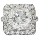 Art Deco 10.07 CTW Diamond and Platinum Engagement Ring Wilson's Estate Jewelry