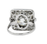 Art Deco 10.07 CTW Diamond and Platinum Engagement Ring Wilson's Estate Jewelry