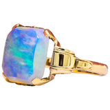 Art Deco 1920's Jelly Opal 10 Karat Gold Art Deco Ring Wilson's Estate Jewelry