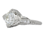 Art Deco 2.03 CTW Diamond Platinum Engagement Ring - Wilson's Estate Jewelry