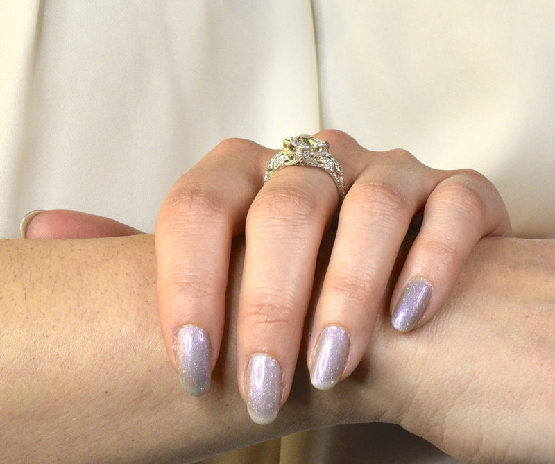 Art Deco 2.03 CTW Diamond Platinum Engagement Ring - Wilson's Estate Jewelry