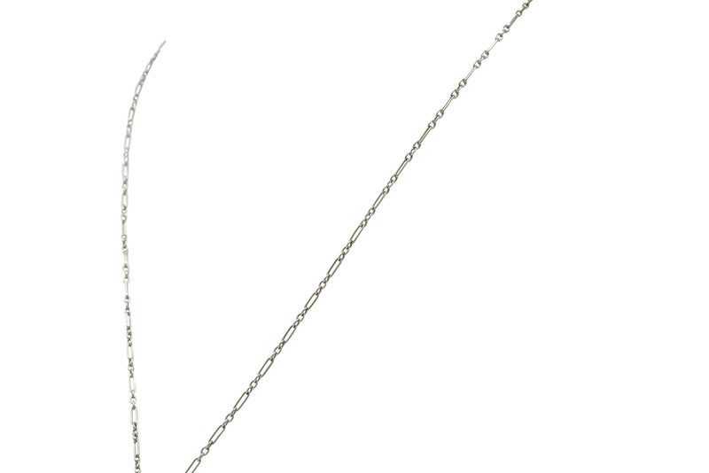 Art Deco Camphor Glass Diamond And 14 Karat White Gold Pendant Necklace Wilson's Estate Jewelry