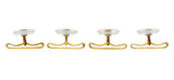 Art Deco Diamond Rock Crystal Men's 14 Karat Gold Cufflink Dress Set - Wilson's Estate Jewelry