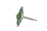 Art Deco Jade Diamond And Platinum Dress Ring Wilson's Estate Jewelry