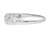 Art Deco Old European Cut Diamond 18 Karat White Gold Engagement Ring - Wilson's Estate Jewelry