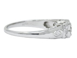 Art Deco Old European Cut Diamond 18 Karat White Gold Engagement Ring - Wilson's Estate Jewelry