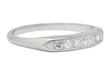Art Deco Single Cut Diamond Platinum Stackable Band Ring - Wilson's Estate Jewelry