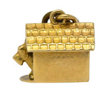 Art Nouveau 14 Karat Gold Articulated Scottish Terrier Dog House Charm - Wilson's Estate Jewelry