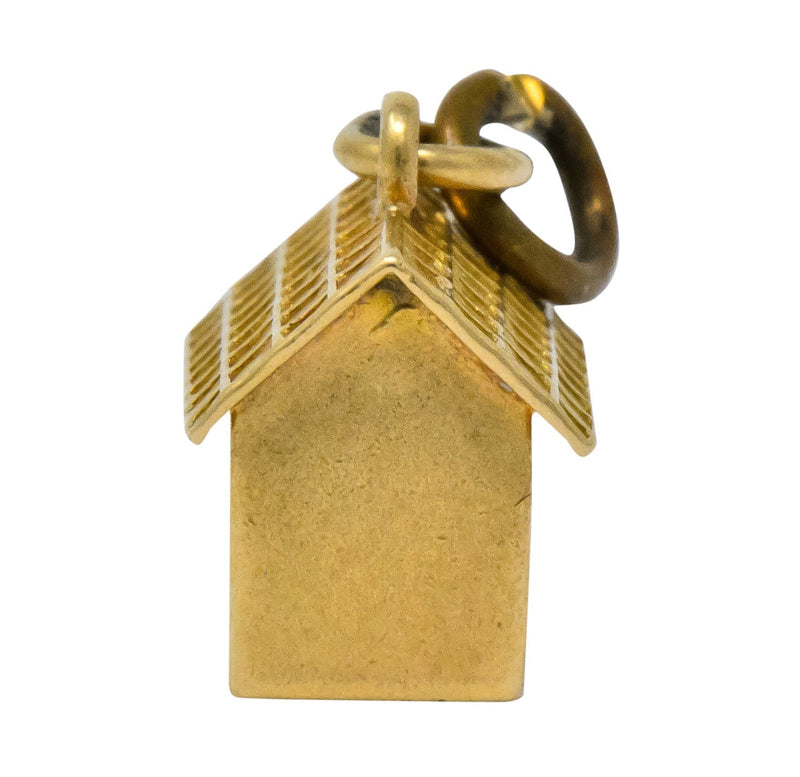 Art Nouveau 14 Karat Gold Articulated Scottish Terrier Dog House Charm - Wilson's Estate Jewelry