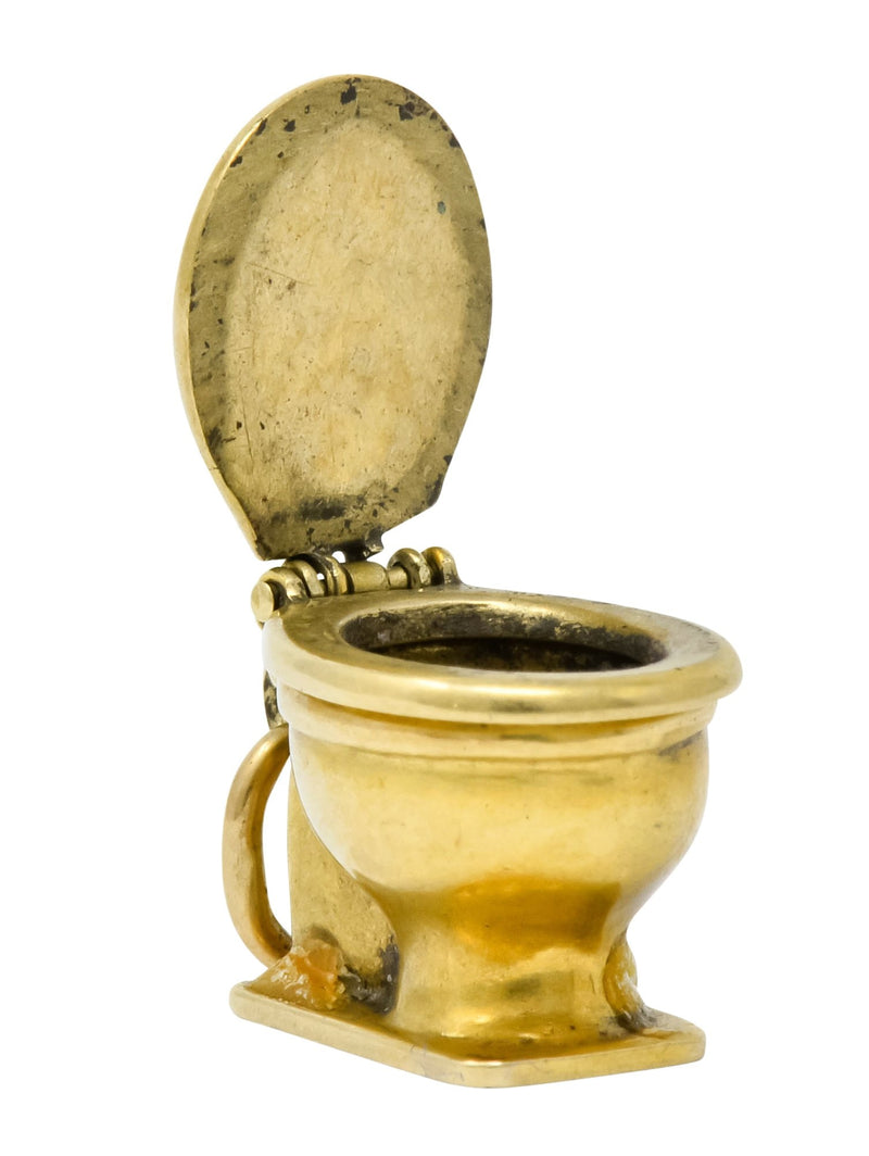 Art Nouveau 14 Karat Gold Articulated Toilet Charm - Wilson's Estate Jewelry