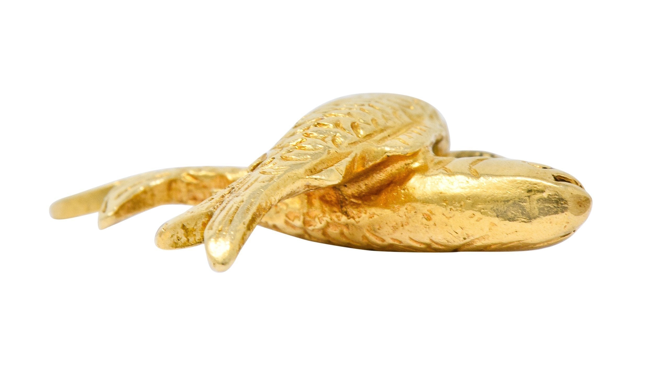 Art Nouveau 14 Karat Gold Crossed Fish Pisces Zodiac Charm | Wilson's ...