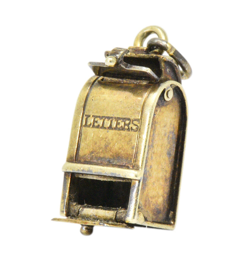 Art Nouveau 14 Karat Gold Mailbox Charm Wilson's Estate Jewelry