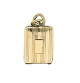 Retro Enamel 14 Karat Gold Articulated Makeup Compact Charm Wilson's Estate Jewelry