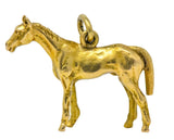 Art Nouveau 14 Karat Gold Realistic Horse Charm - Wilson's Estate Jewelry