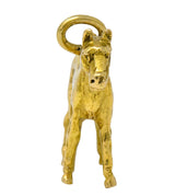 Art Nouveau 14 Karat Gold Realistic Horse Charm - Wilson's Estate Jewelry