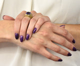 Art Nouveau Amethyst Intaglio 14 Karat Gold Unisex Ring - Wilson's Estate Jewelry