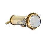 Art Nouveau Moonstone 14 Karat Gold Articulated Flashlight Charm Wilson's Estate Jewelry