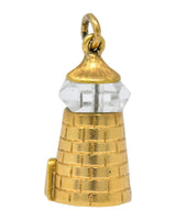Art Nouveau Rock Crystal 14 Karat Gold Lighthouse Charm - Wilson's Estate Jewelry