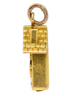 Articulated Art Nouveau Enamel 14 Karat Gold Dutch 'Speelklok' Clock Charm - Wilson's Estate Jewelry