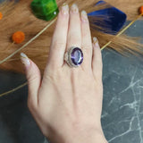 1930's Art Deco Amethyst 14 Karat White Gold Statement Ring