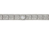 Bailey Banks & Biddle Art Deco Diamond Platinum Link Bracelet - Wilson's Estate Jewelry