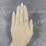 Contemporary 4.21 CTW Oval Cut Sri Lankan Pink Sapphire Trillion Cut Diamond Platinum Three Stone Ring GIA
