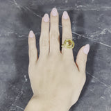 Modernist 1960's 18 Karat Yellow Gold Kinetic Spinning Vintage Fidget Statement Ring