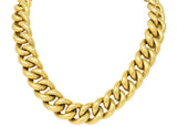 Bold Contemporary 18 Karat Gold Link Necklace Wilson's Estate Jewelry