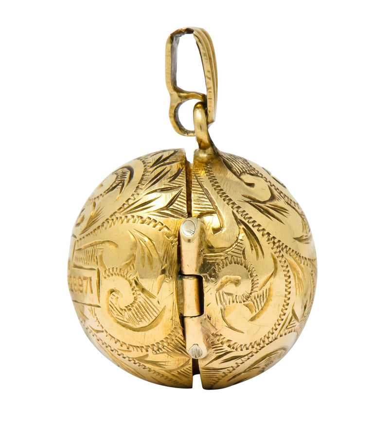 Gold sales ball locket