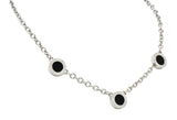 Bulgari 1.15 CTW Diamond Onyx 18 Karat White Gold Reversible Station Necklace - Wilson's Estate Jewelry