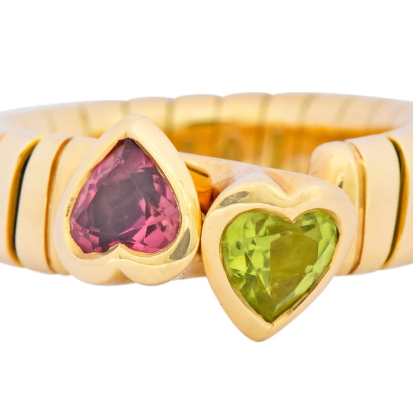 Pink tourmaline online heart ring