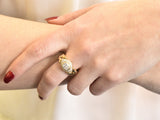 Bulgari 1.55 CTW Diamond 18 Karat Gold Alveare Ring CA 1980 Wilson's Estate Jewelry